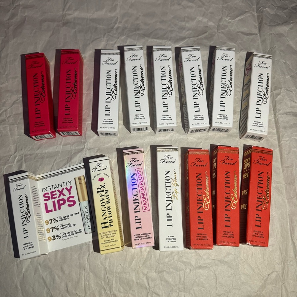 15 x too faced lips